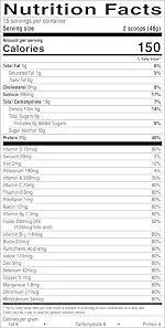 Love and Peas Sugar Free (675 g) Facts Panel